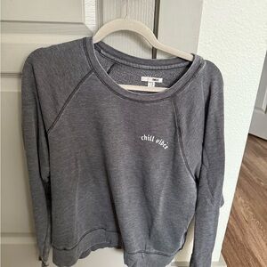 Amuse Society Chill Vibes Gray Sweatshirt